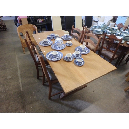 670 - DINING TABLE AND CHAIRS