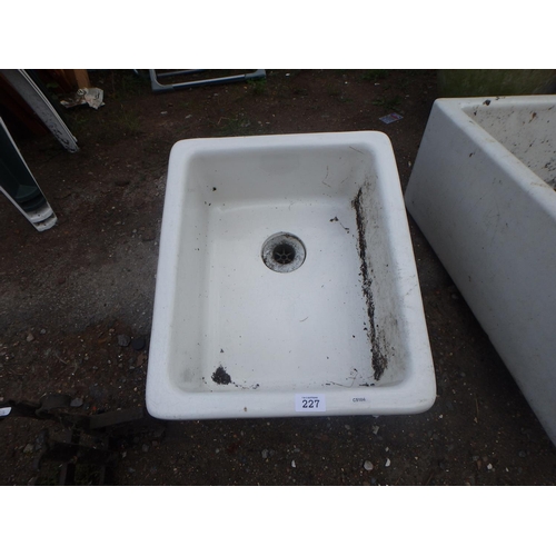 227 - VINTAGE ENAMEL SINK