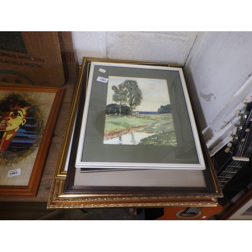 1001 - STACK OF VARIOUS PRINTS AND FRAMES