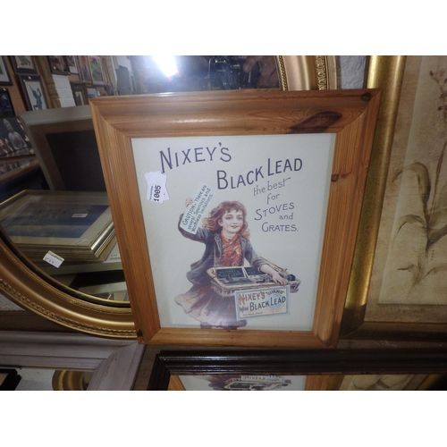 1005 - FRAMED PRINT - NIXEYS BLACK LEAD POLISH