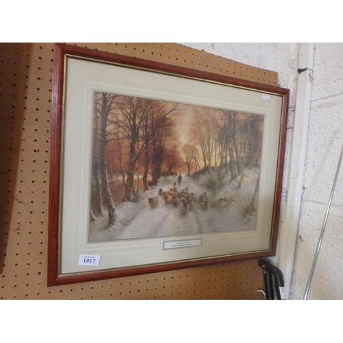 1017 - FRAMED PRINT - EVENING GLOW BY JOSEPH FARQUHARSON