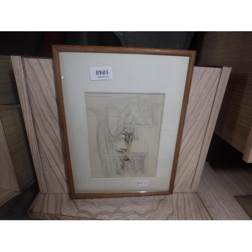 1048 - FRAMED ORIGINAL ART PIECE - MONKEY BY DORATHEY A. WILLARD