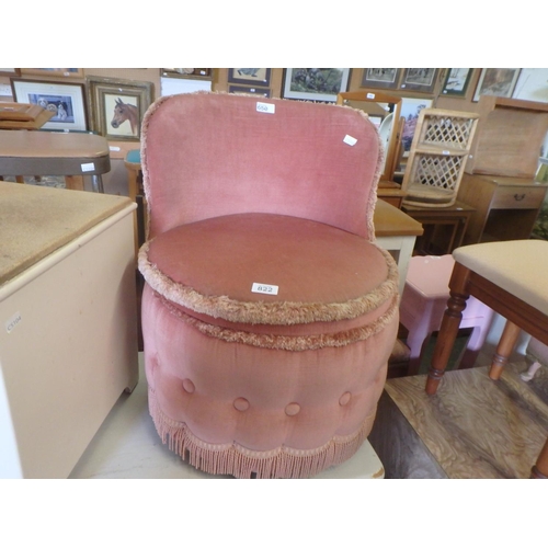 822 - PINK BEDROOM CHAIR