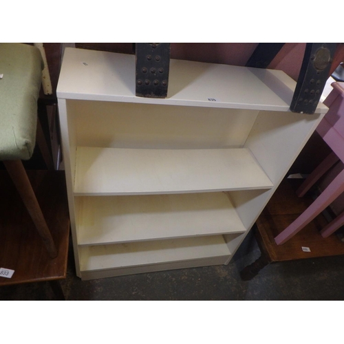 835 - WHITE BOOKCASE