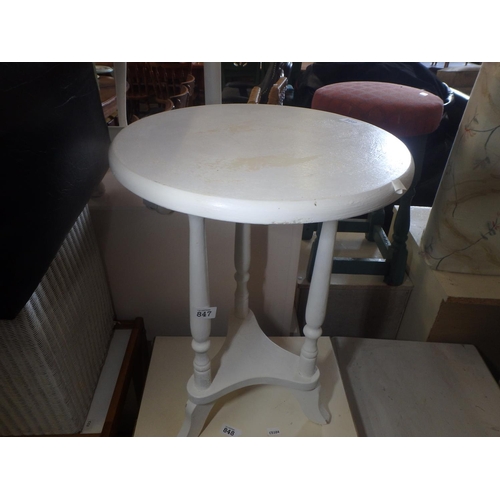 847 - SMALL PAINTED WINE TABLE