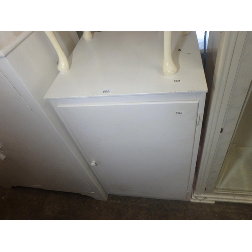 859 - WHITE STORAGE CUPBOARD