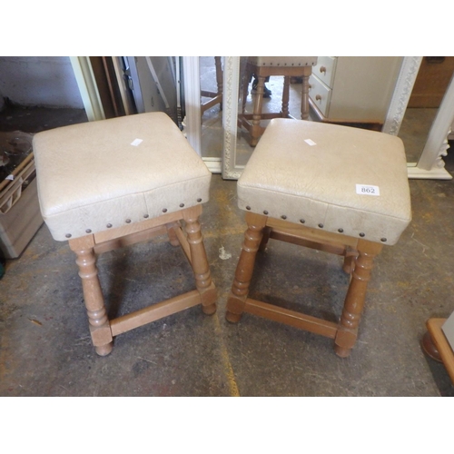 862 - PAIR OF FOOTSTOOLS