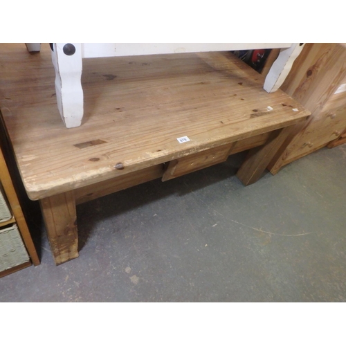 878 - LARGE RUSTIC PINE COFFEE TABLE