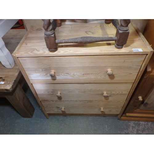 880 - PINE 3 DRAWER UNIT