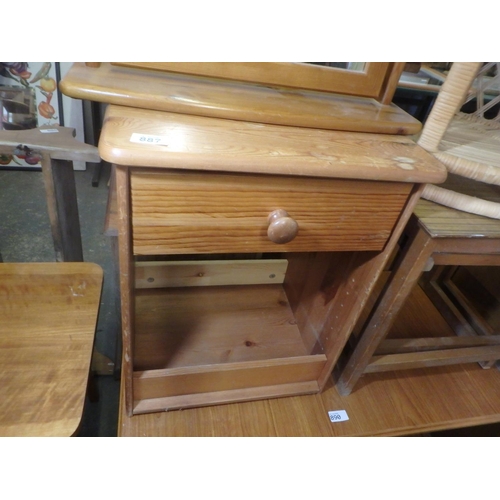 887 - PINE BEDSIDE TABLE