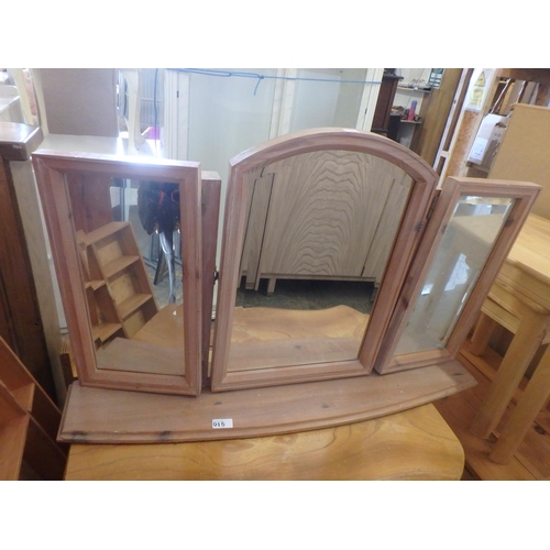 915 - PINE DRESSING TABLE MIRROR