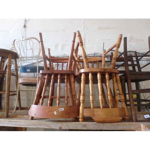 944 - 4 PINE FARMHOUSE CHAIRS