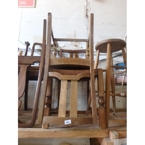 948 - PAIR OF VINTAGE DINING CHAIRS