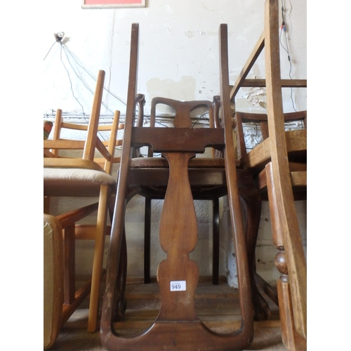 949 - 2 CLAW AND BALL FEET DINING CHAIRS