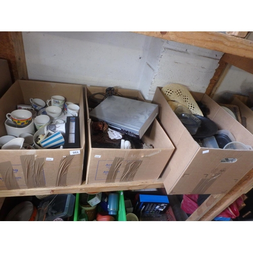 951 - 3 BOXES OF HOUSE CLEARANCE ITEMS