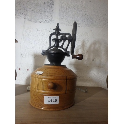 1146 - VINTAGE COFFEE MILL GRINDER