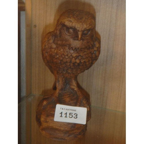 1153 - TREMER POTTERY OF ENGLAND OWL TAWNY OWL CHICK FIGURINE