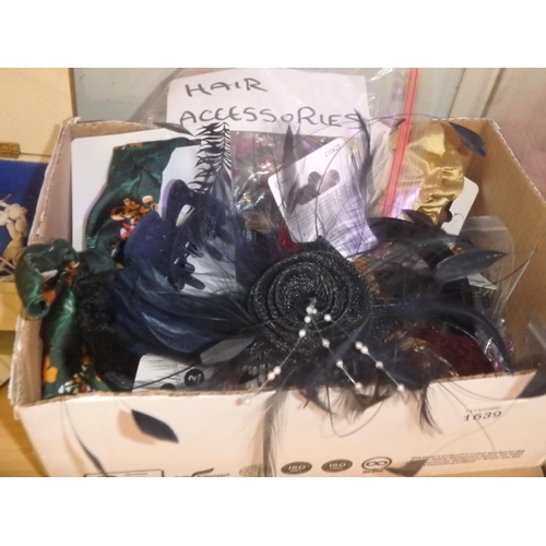 1639 - BOX OF HAIR ACCESSORIES