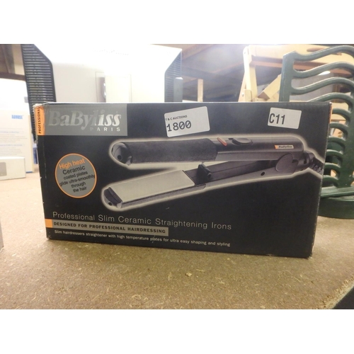 1800 - BABYLISS CERAMIC HAIR STRAIGHTENERS