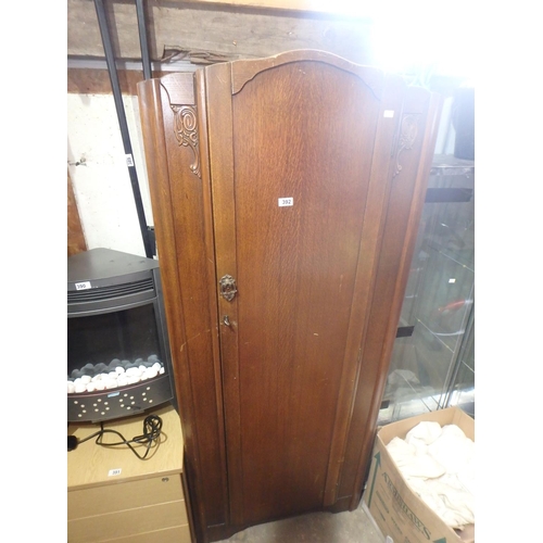 392 - VINTAGE SINGLE WARDROBE WITH KEY