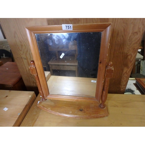 751 - PINE VANITY MIRROR