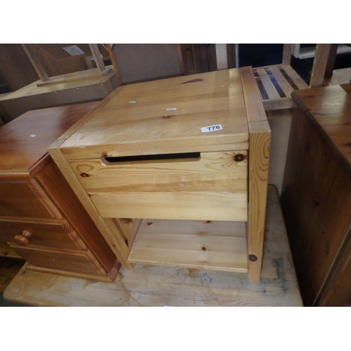 776 - PINE BEDSIDE TABLE