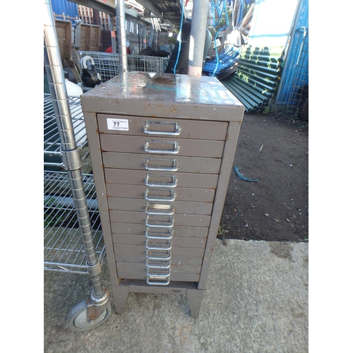 77 - METAL DRAWER UNIT