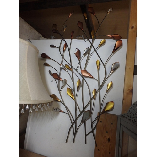 405 - METAL LEAF WALL ART