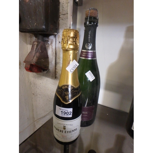 1902 - BOTTLE OF BRUT AND A BOTTLE OF CUVEE