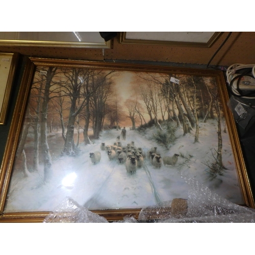 1931 - FRAMED PRINT - EVENING GLOW BY JOSEPH FARQHARSON