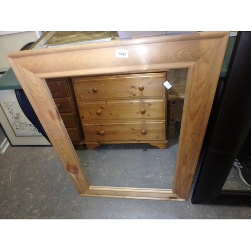 1945 - LARGE RUSTIC PINE FRAMED MIRROR