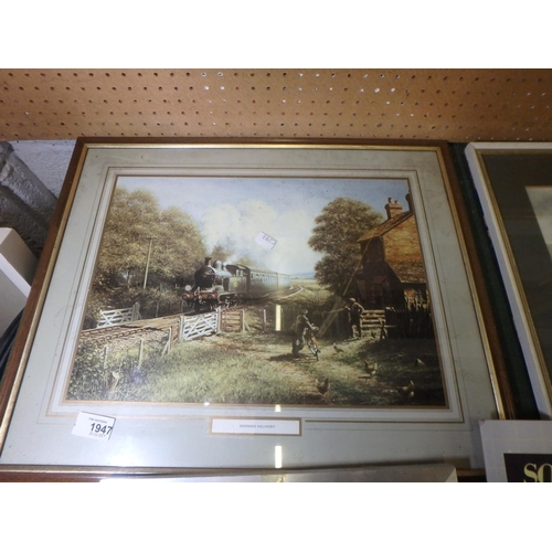 1947 - FRAMED PRINT - MORNING DELIVERY BY UNKNOWN ARTIST