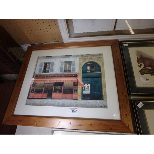 1967 - FRAMED PRINT - PARISIAN SHOP FRONTS BY RENOUX