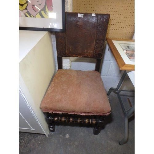 1971 - VINTAGE BEDROOM CHAIR - LEATHER UPHOLSTERY