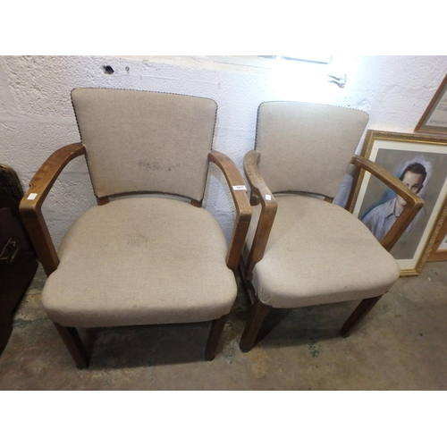 1417 - 2 VINTAGE ARMCHAIRS