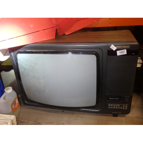 1427 - RETRO DECA COLOUR TV WITH BUILT IN REMOTE CONTROL