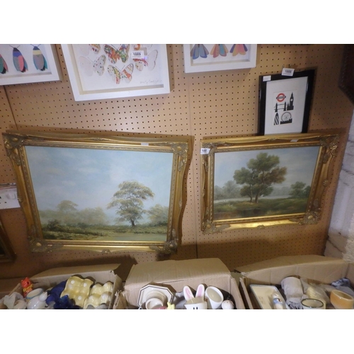 1890 - TWO FRAMED PRINTS - COUNTRY LANSCAPES