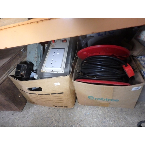 2188 - TWO BOXES OF ELECTRICAL EQUIPMENT