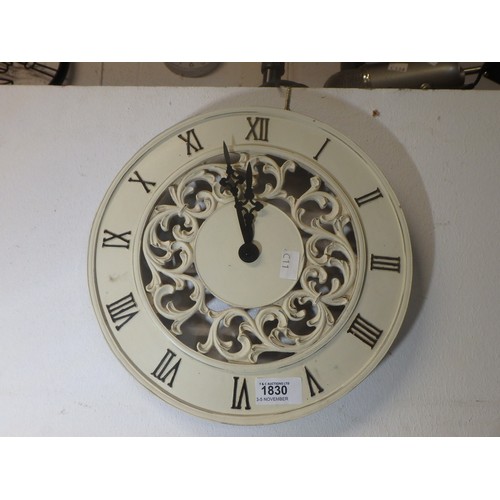 1830 - SMALL CREAM DECORATIVE CLOCK