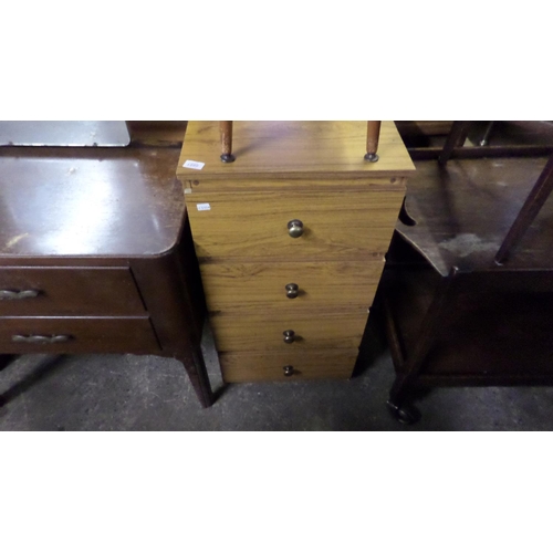 1889 - FOUR DRAWER SLIMLINE CHEST OF DRAWERS