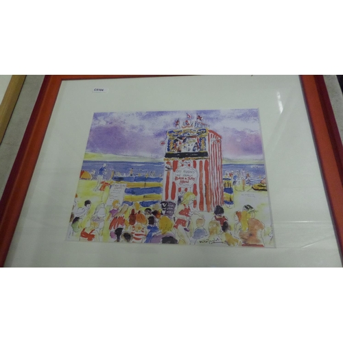 2024 - FRAMED ORIGINAL WATERCOLOUR - PUNCH AND JUDY BY MIKE TAYLOR