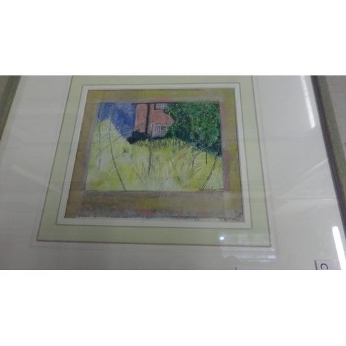 2030 - FRAMED ORIGINAL WATERCOLOUR - EXUBERENT CORNER TINTINHALL BY BRONWEN ROPER