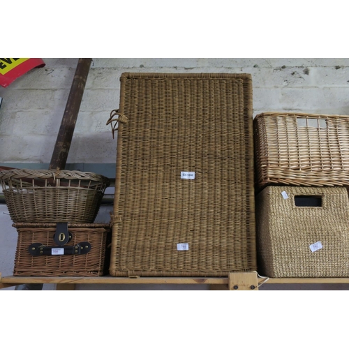 701 - LARGE WICKER LAUNDRY HAMPER