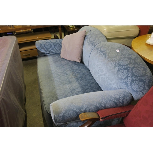 1047 - LARGE BLUE SOFA