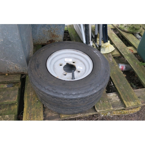 104 - PAIR OF TRAILER WHEELS