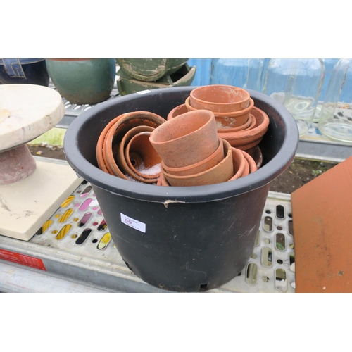 89 - BUCKET FULL OF TERRACOTTA POTS