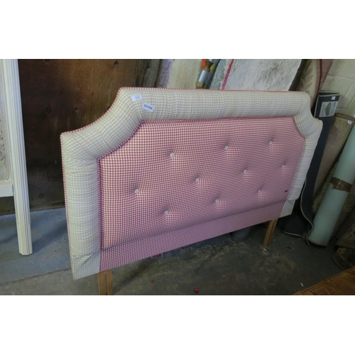 616 - GINGHAM PATTERNED DOUBLE BED HEADBOARD