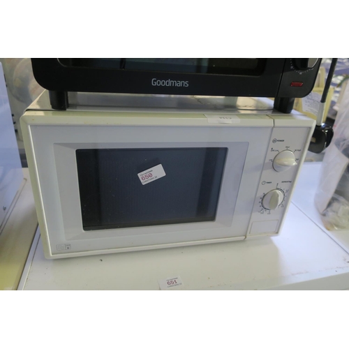 650 - SUPERMARKET BRAND MICROWAVE OVEN