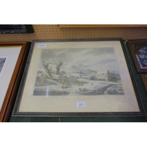 1823 - FRAMED PRINT - SNIPE SHOOTING