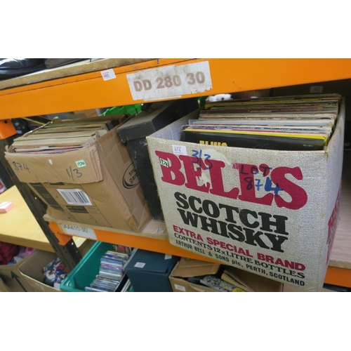 874 - 3 BOXES OF VINYL RECORDS